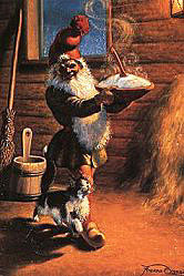 Julnisse with porridge